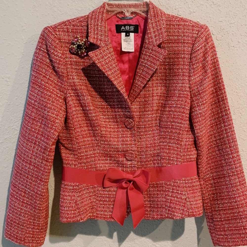 Allen Schwartz Pink Plaid blazer